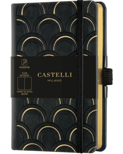 Dnevnik Castelli Copper & Gold - Art Deco Gold, 9 x 14 cm, bijeli listovi - 1