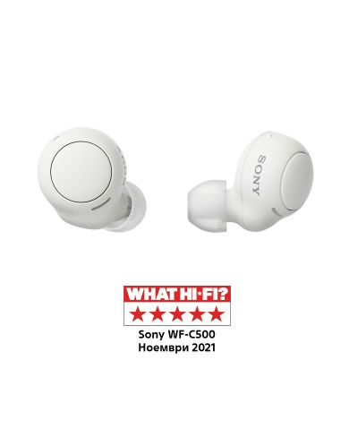 Bežične slušalice Sony - WF-C500, TWS, bijele - 1