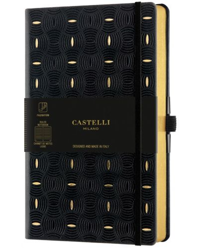 Dnevnik Castelli Copper & Gold - Rice Grain Gold, 13 x 21 cm, s linijama - 1