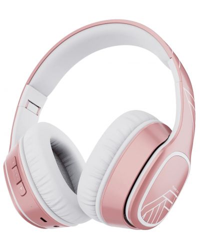 Bežične slušalice s mikrofonom PowerLocus - P7 Upgrade, ružičasto/bijele - 2