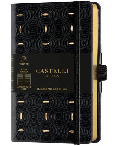 Bilježnica Castelli Copper & Gold - Rice Grain Gold, 9 x 14 cm, na linije - 1