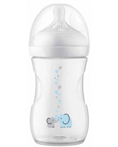 Bočica za bebe Philips Avent - Natural Response 3.0, AirFree, 1m+, 260 ml, Slon - 3