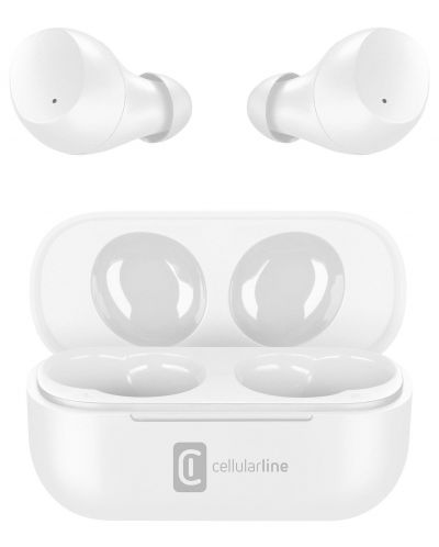 Bežične slušalice Cellularline - Twink, TWS, bijele - 1