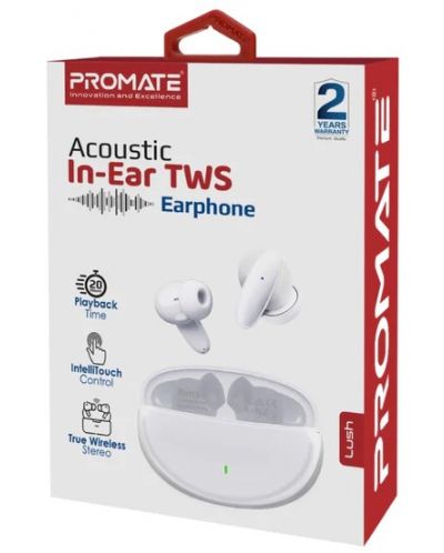 Bežične slušalice ProMate - Lush, TWS, bijele - 4
