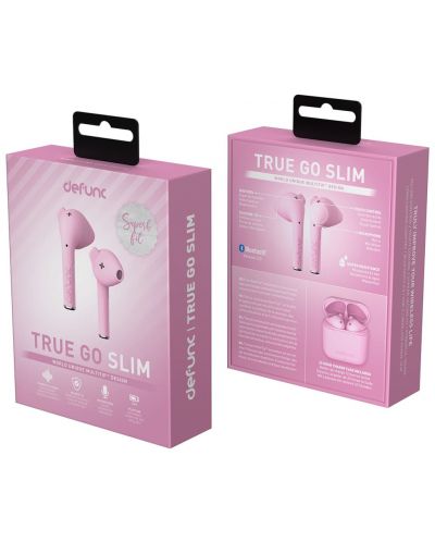 Bežične slušalice Defunc - TRUE GO Slim, TWS, ružičaste - 7
