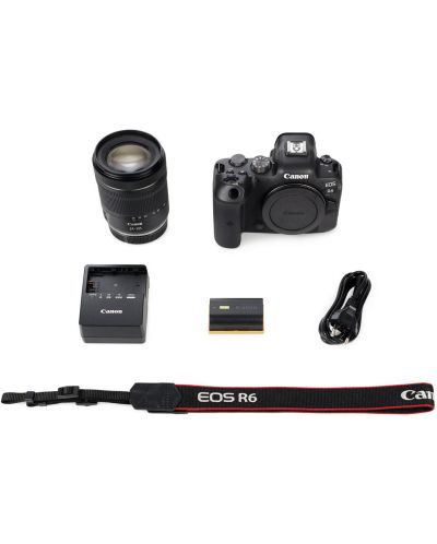 Fotoaparat bez zrcala Canon - EOS R6, RF 24-105mm, f/4-7.1 IS STM, crni - 8