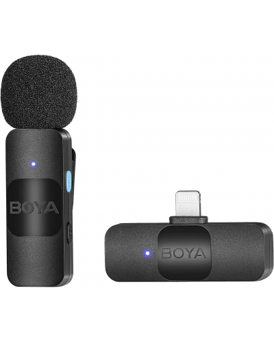Bežični mikrofonski sustav Boya - BY-V1 Lightning, crni - 1