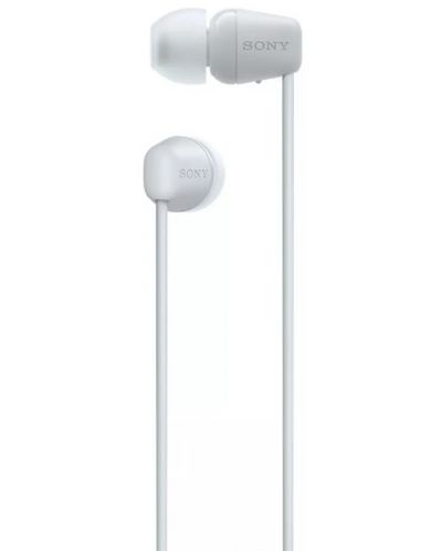 Bežične slušalice s mikrofonom Sony - WI-C100, bijele - 2
