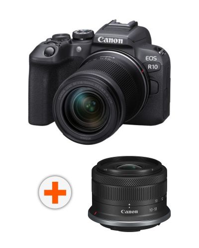 Kamera bez ogledala Canon - EOS R10, RF-S 18-150, IS STM, Black + Objektiv Canon - RF-S, 10-18mm, f/4.5-6.3, IS STM - 1