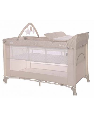 Krevetić za bebe na 2 nivoa Lorelli - Torino Plus, Fog striped elements - 1