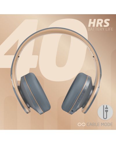 Bežične slušalice s mikrofonom PowerLocus - EDGE, Asphalt Grey - 3
