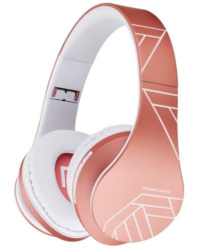 Bežične slušalice PowerLocus - P2, ružičasto/zlatne - 1