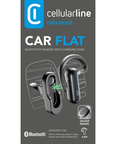 Bežična slušalica s mikrofonom Cellularline - Car Flat, crna - 6