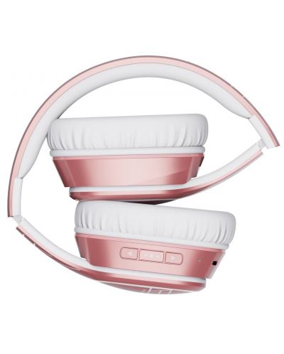 Bežične slušalice s mikrofonom PowerLocus - P7 Upgrade, ružičasto/bijele - 4