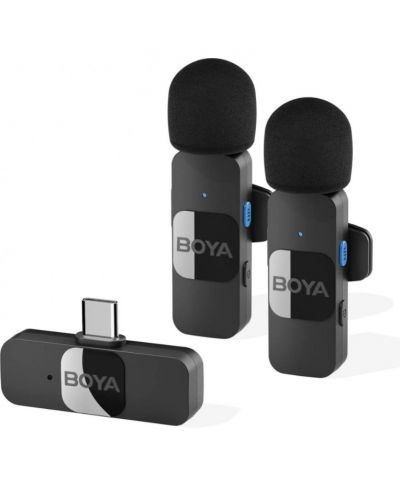 Bežični mikrofonski sustav BOYA - BY-V20, USB-C, crni - 1