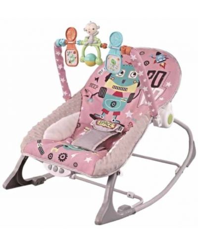 Glazbena ležaljka za bebe Chipolino - Baby Spa, ružičasta - 1
