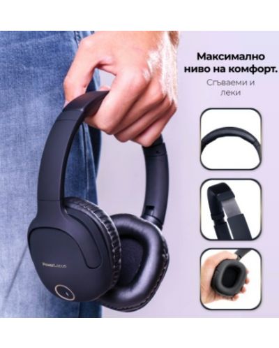 Bežične slušalice PowerLocus - P7, crno/zlatne - 7