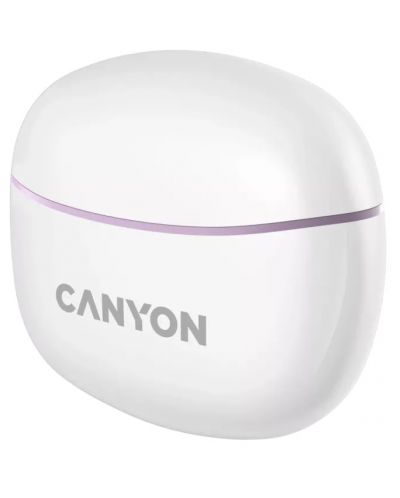 Bežične slušalice Canyon - TWS5, bijelo/ljubičaste - 3