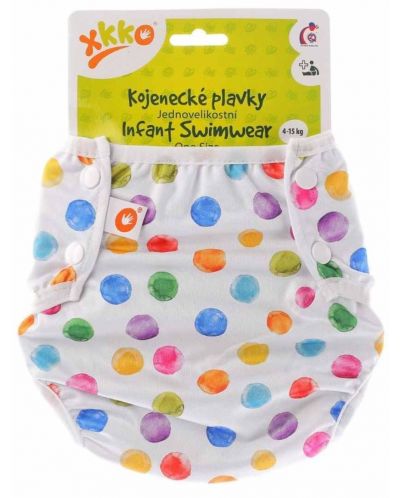 Kupaći kostim za bebe Xkko - Watercolor Polka Dots - 1
