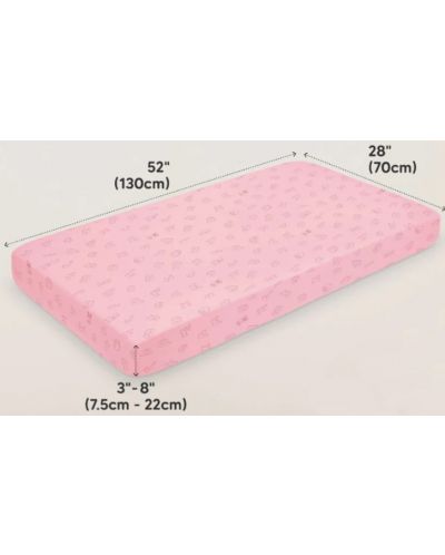 Plahte za dječji krevetić KeaBabies - 2 komada, organski pamuk, 60 х 120 cm, ružičasto/bijele Abc - 5