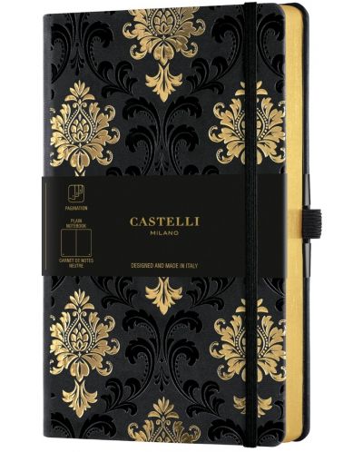 Bilježnica Castelli Copper & Gold - Baroque Gold, 13 x 21 cm, bijeli listovi - 1