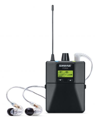 Bežični mikrofonski sustav Shure - P3TRA215CL-R12, crni - 2