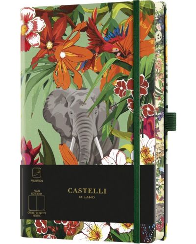 Bilježnica Castelli Eden - Elephant, 13 x 21 cm, bijeli listovi - 1