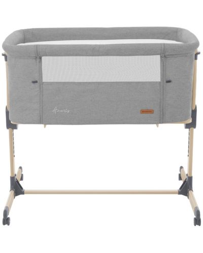 Mini krevetić za bebe sa stranom na spuštanje KikkaBoo - Amaris, Light Grey - 4