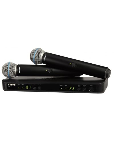 Bežični mikrofonski sustav Shure - BLX288E/B58-S8, crni - 1