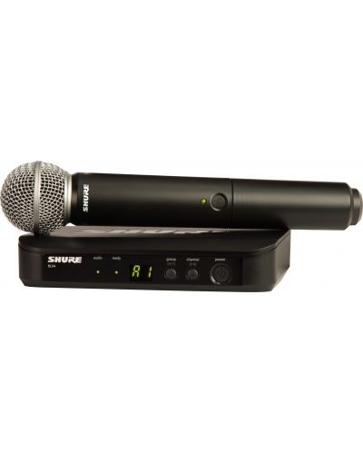 Bežični mikrofonski sustav Shure - BLX24E/SM58, crni - 1