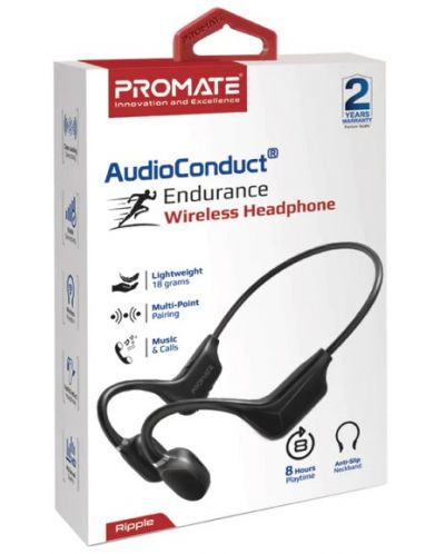 Bežične slušalice s mikrofonom ProMate - Ripple, crne - 3