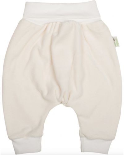 Dječje plišane hlače Bio Baby - 68 cm, 3-6 mjeseci, ekru - 1