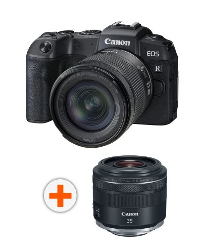 Kamera bez ogledala Canon - EOS RP, RF 24-105mm, f/F4-7.1 IS, crna + Objektiv Canon - RF 35mm f/1.8 IS Macro STM - 1