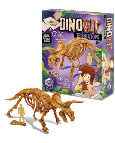 Igralni set s dinosaurusom Buki Dinosaurs – Triceraptops - 1
