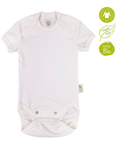 Bodi kratkih rukava Bio Baby - organski pamuk, 68 cm, 4-6 mjeseci, bijeli - 2