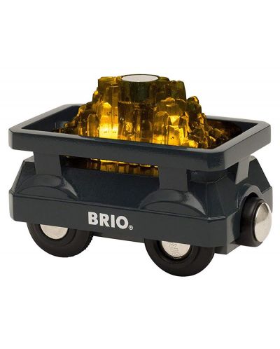 Drvena igračka Brio World – Vagon sa zlatom - 1