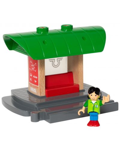 Drvena igračka Brio World – Željeznička platforma, sa zvukom - 1