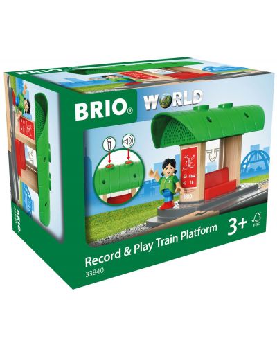 Drvena igračka Brio World – Željeznička platforma, sa zvukom - 2