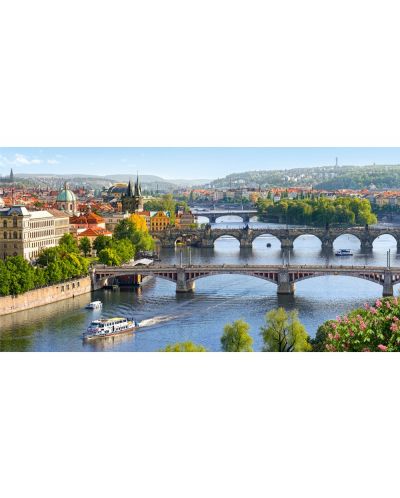 Panoramska zagonetka Castorland od 4000 dijelova - Mostovi u Valtavi, Prag - 2