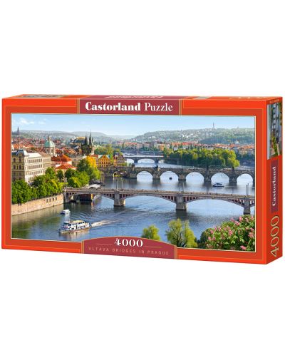 Panoramska zagonetka Castorland od 4000 dijelova - Mostovi u Valtavi, Prag - 1