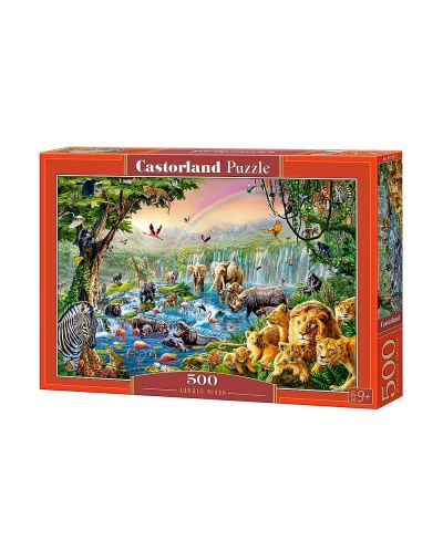 Puzzle Castorland od 500 dijelova - Rijeka u džungli - 1