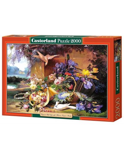 Slagalica Castorland od 2000 dijelova - Cvijeće i ptice ​ - 1