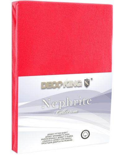 Plahta s gumicom DecoKing - Nephrite, 100% pamuk, crvena - 4