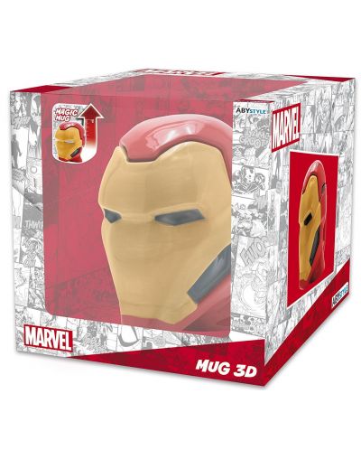 Šalica 3D ABYstyle Marvel: Iron man - Helmet (s toplinskim učinkom) - 2