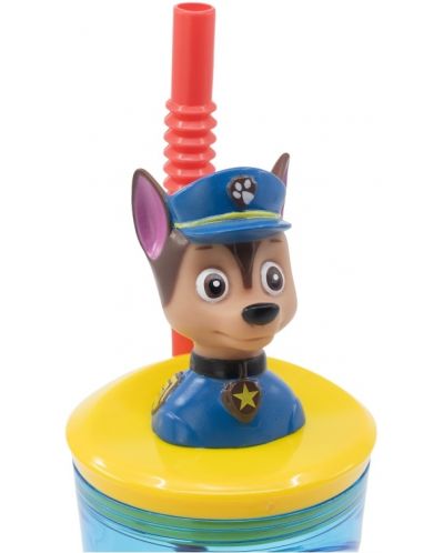 Čaša sa slamkom i 3D figuricom Stor Paw Patrol - Pup Power, 360 ml - 4