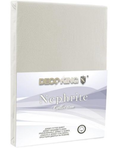 Plahta s gumicom DecoKing - Nephrite, 100% pamuk, bež - 4