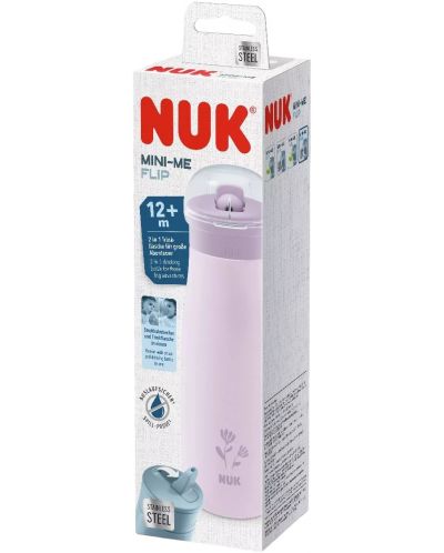 Šalica Nuk - Mini-Me Flip Stainless, Cvijet, 500 ml - 3