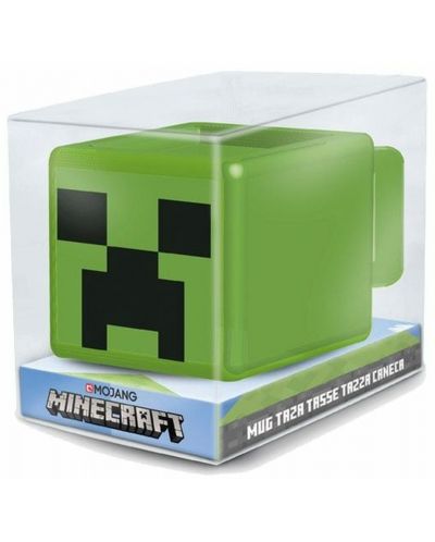 Šalica 3D ABYstyle Games: Minecraft - Creeper, 450 ml - 2