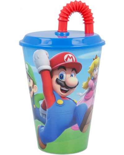 Čaša sa slamkom Stor - Super Mario, 430 ml - 1