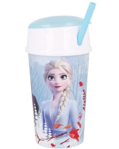 Šalica sa slamkom i poklopcem Stor - Frozen, 400 ml - 1